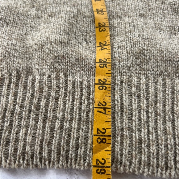 Men's Beige Sweater 100% Marino Wool - Picture 3 of 6